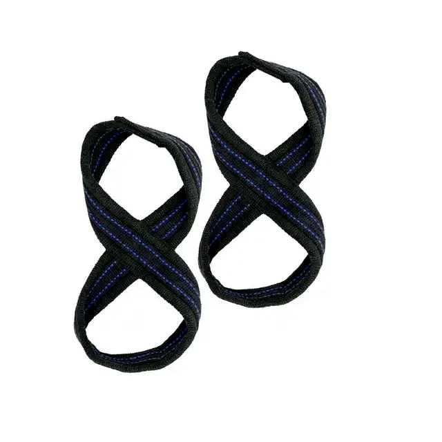 Lightweight Heavy Duty Figure Eight Fitness Lifting Straps for Bodybuilding and Weightlifting Training Gym Accessory Workouts