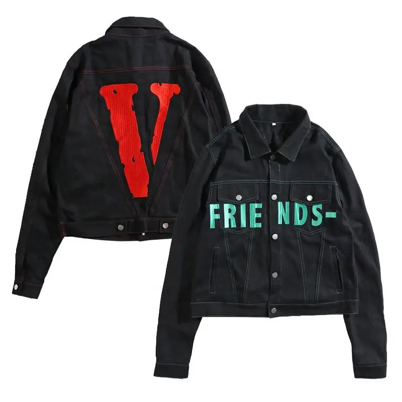 Customization Mens Slim Stand Collar Denim Washed Plus Denim Coat Outerwear Jeans Jacket Men 2022