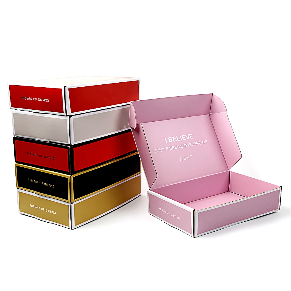 Custom corrugated gift fold box OEM factory eco friendly shipping paper mailer box packaging with logo