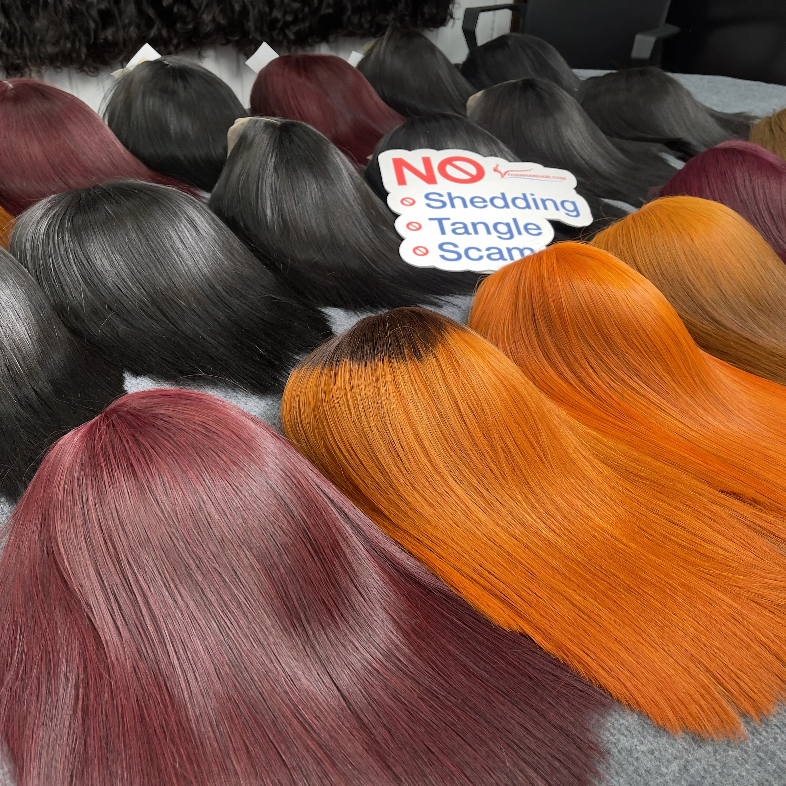 WHOLESALE PRICE: Bone straight wig hair extension 10 inches various colors Vietnamese human hair extension