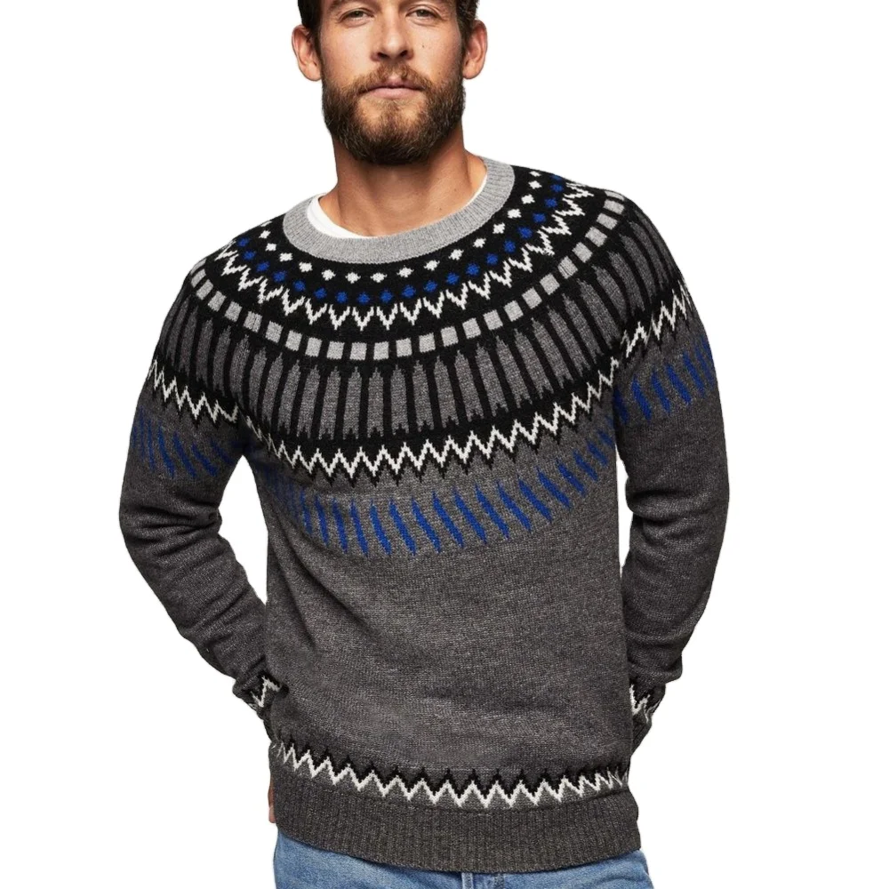 Made To Order 2024 Mens Oversized Casual Knitwear Custom Colors Cotton Ribbed Sweater High Quality Cheap Cost Made In Bangladesh