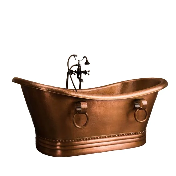 Pure Solid Copper Made Bath Tub With Shiny Polished Finished Perfect For Hotel Spa Villas Bathing Use Copper Bathtub