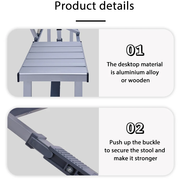 Lightweight Adjustable Portable Folding Aluminum Camp Table With Carry Handle