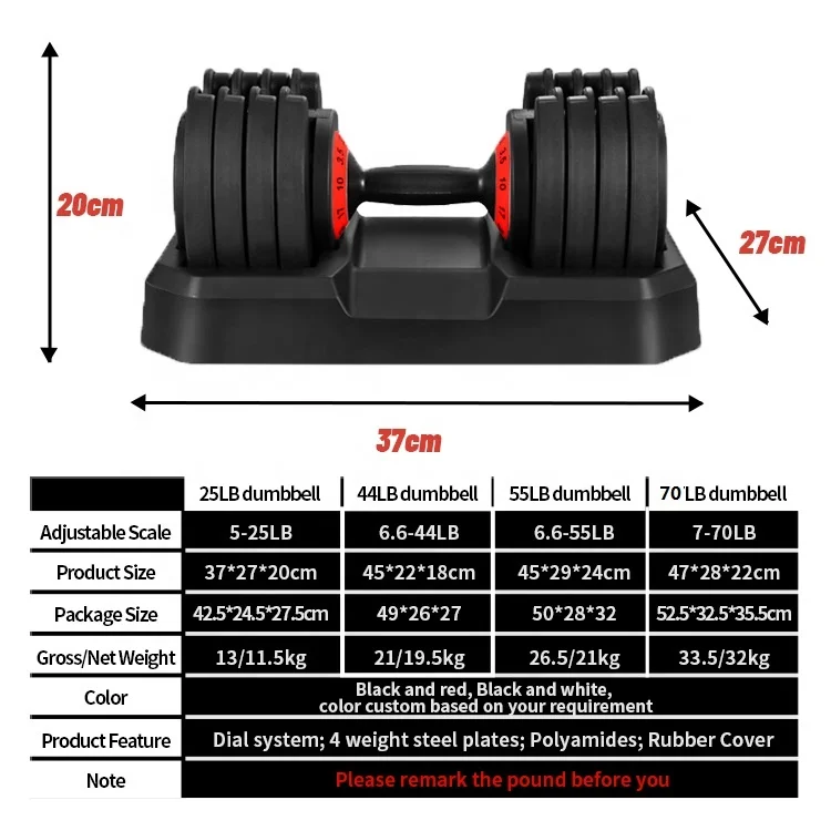 New Arrival Dumbbell Sets 20Kg Large Free Weights Fitness Dumbells for Gym Exercise