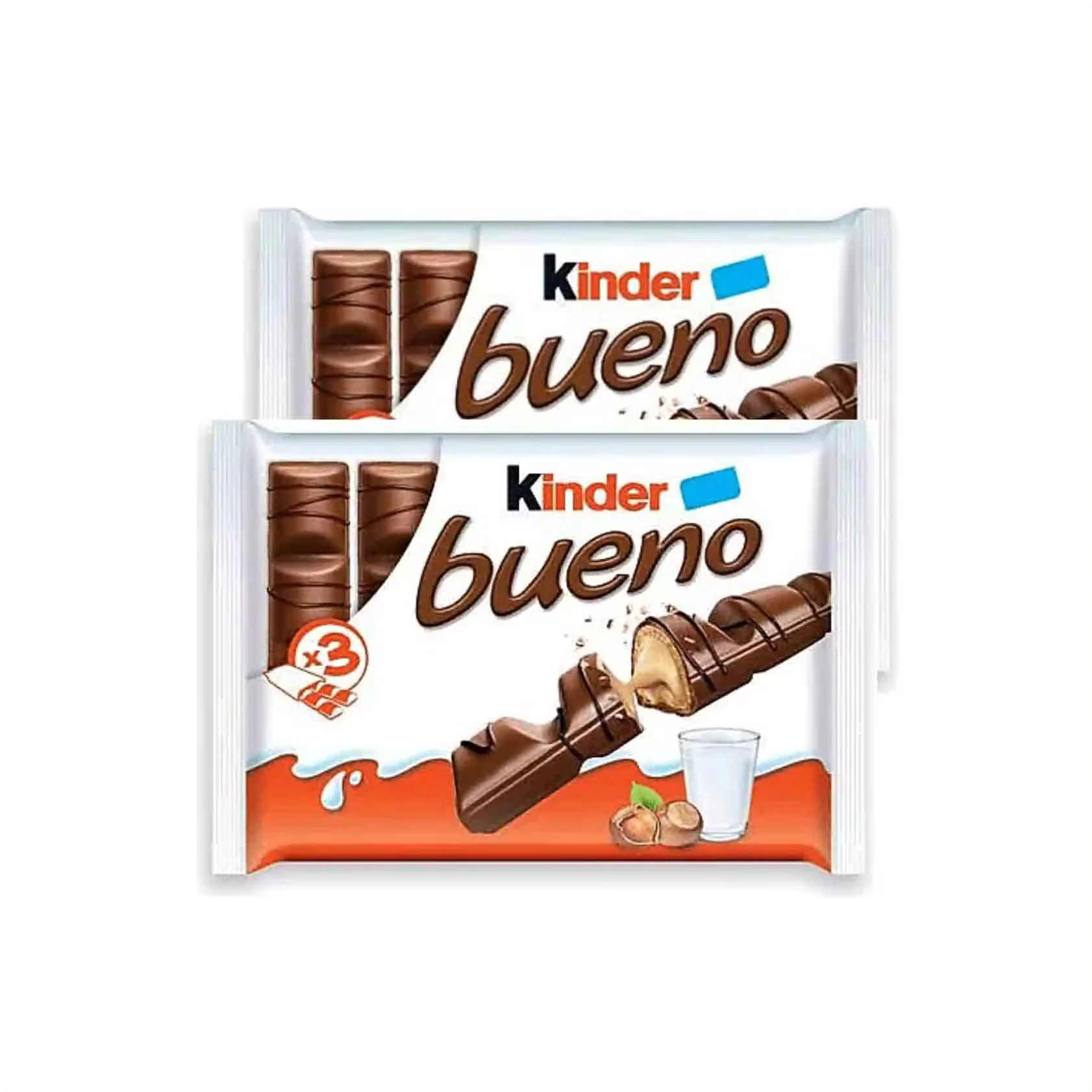 Original Bueno Chocolate 43g  Bueno Milk Chocolate and Hazelnut Cream