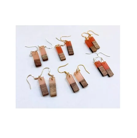 Handmade resin earrings real flower jewelry earrings as a gift for her and handmade use