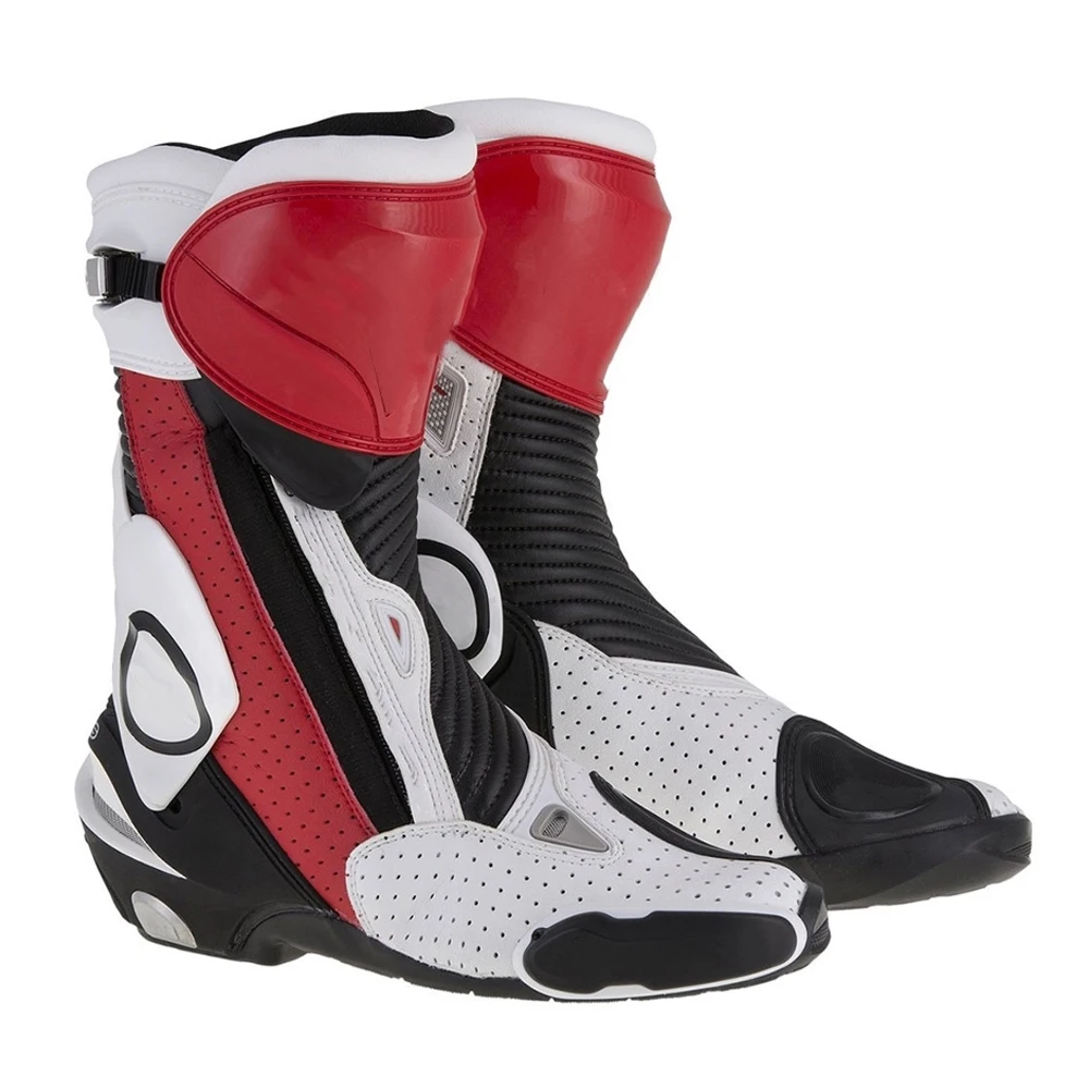 OEM Design Comfortable Leather Motorbike Boots Heavy Duty Adventure Full Protection Riding Motorcycle Shoes for Men & Women