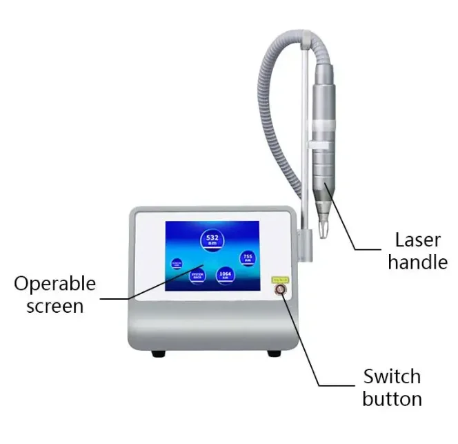 Manufacturer Carbon Peeling 1320nm Black Doll Eyeline Eyebrow Removal Q Switch Nd Yag Laser Tattoo Removal