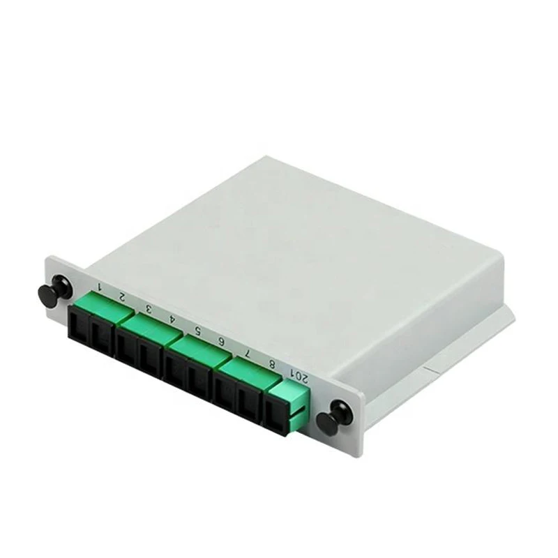 SC APC 1X8 FTTH fiber optical splitter insertion type Card PLC Splitter LGX cassette plc cassette splitter