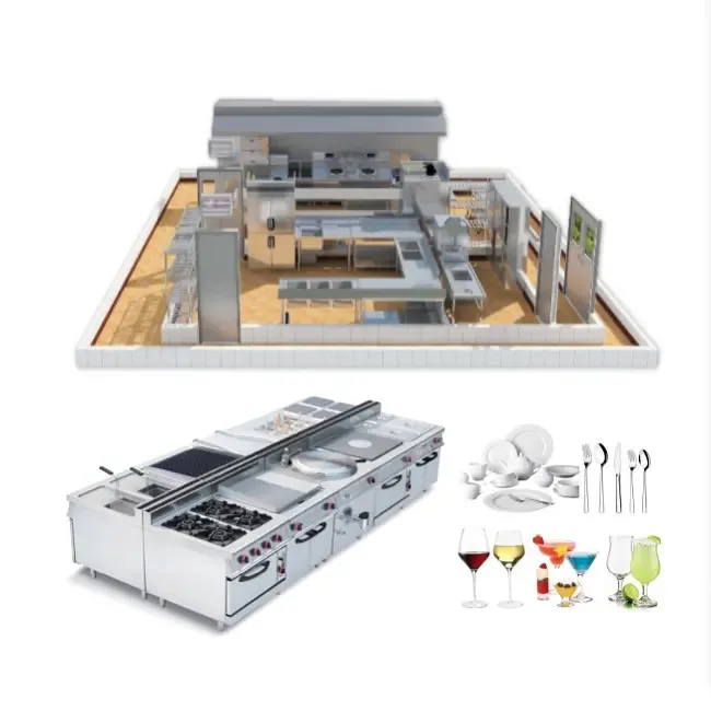 Commercial Hotel Restaurant Catering Manufactures Western Kitchen Equipment List Stainless Steel  Free 3D/CAD Design