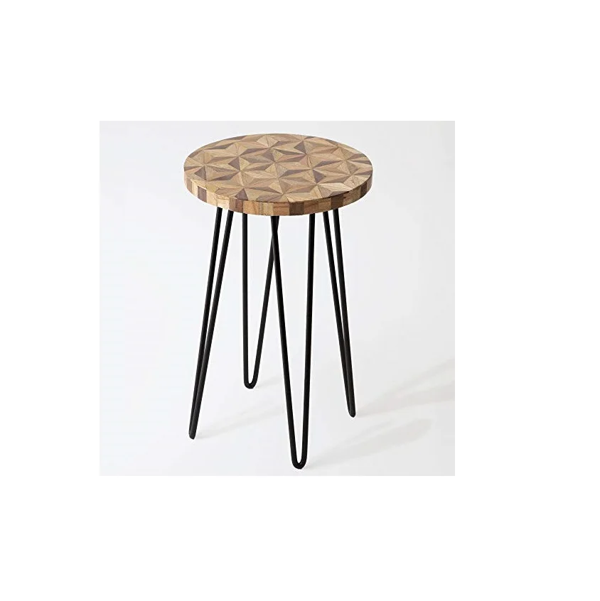 luxury decorative Bedroom Restaurant decor table  Coffee High Quality Metal Round Side Table With Metal