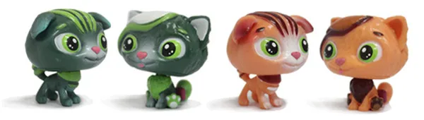 3D Plastic Cat Figure Kitten toys Kids Flocked Cat Hobbies Collection Blind Box Figure Promotional Toy