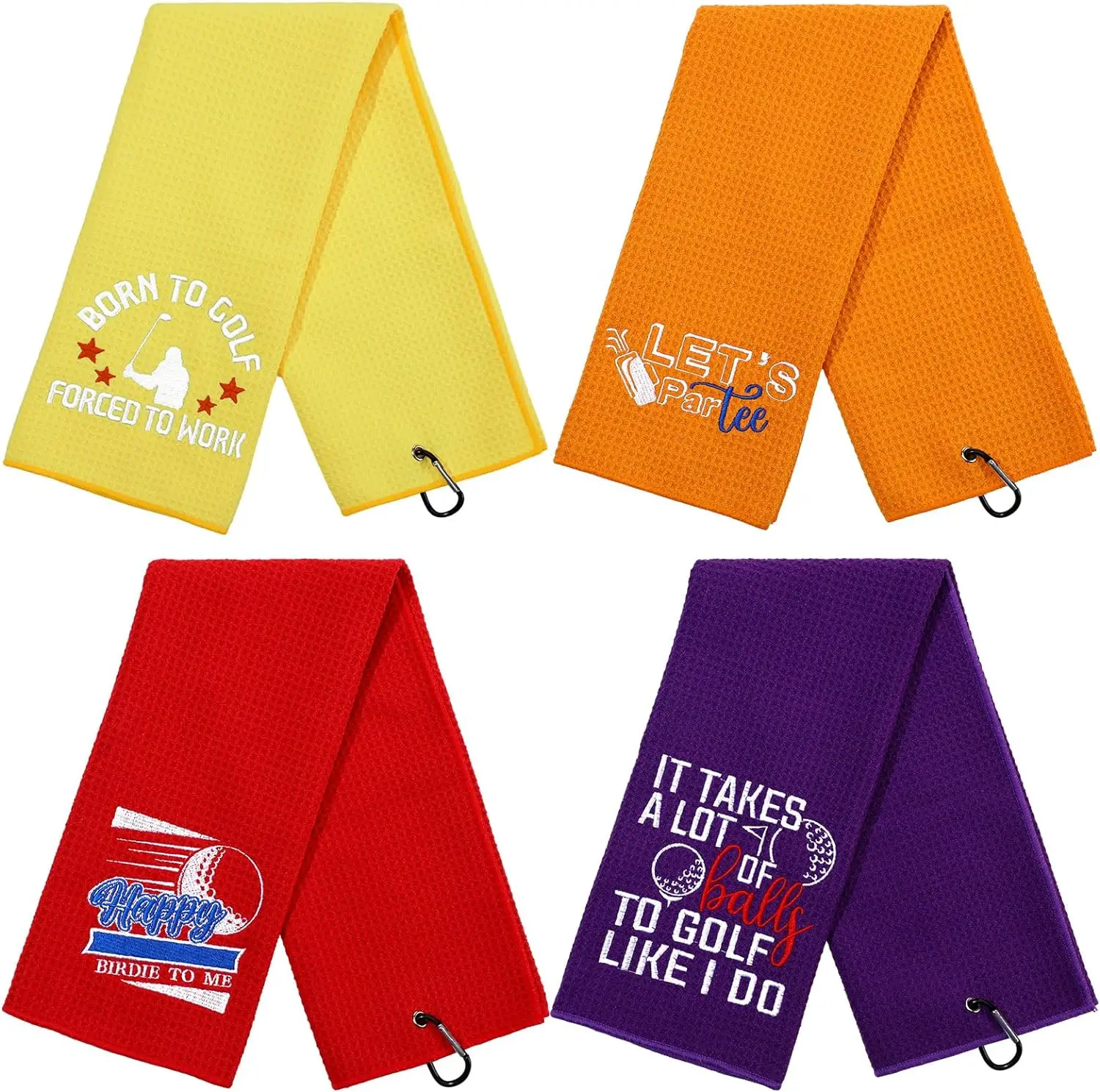 I Use This Towels to Wash My Balls - Custom Logo Free Sample Microfiber Waffle Magnet Golf Towels for Golf Team, Golf Event