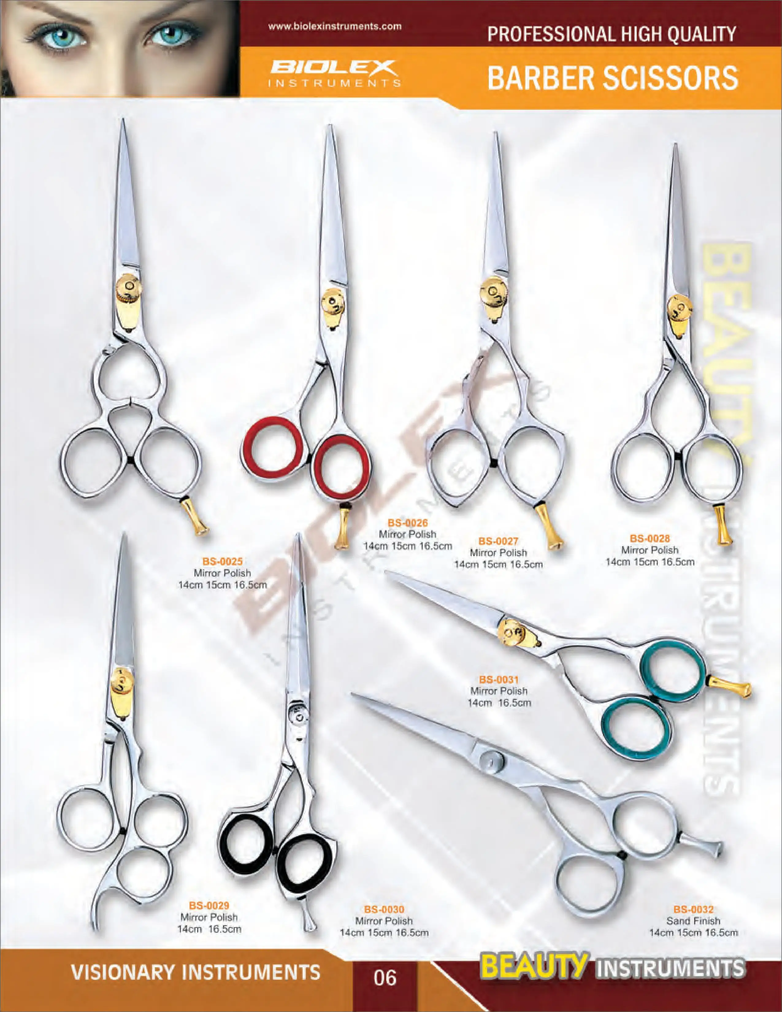 Professional Blue finger Ring Stainless Steel Barber 6 inch Hair Cutting Training Beauty School scissors
