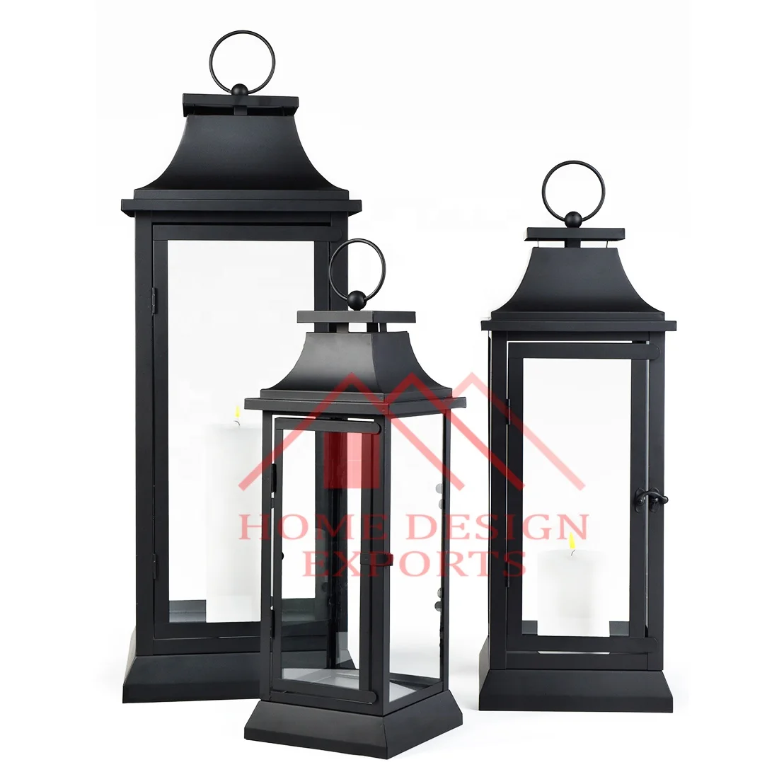 Arabic DEsign Hanging Moroccan Lanterns For Garden Farmhouse & Weeding Decor Candle Lantern with Antique Black Finishing Decor