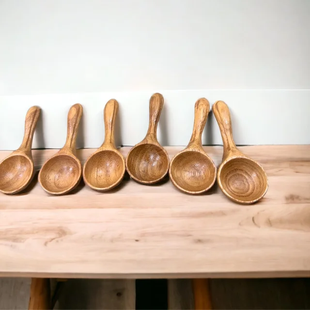 Wholesale in Vietnam Handicraft and Natural Wooden Spoon Unique Design Wood Tray Wood Plate with Laser Logo made in Eco2go