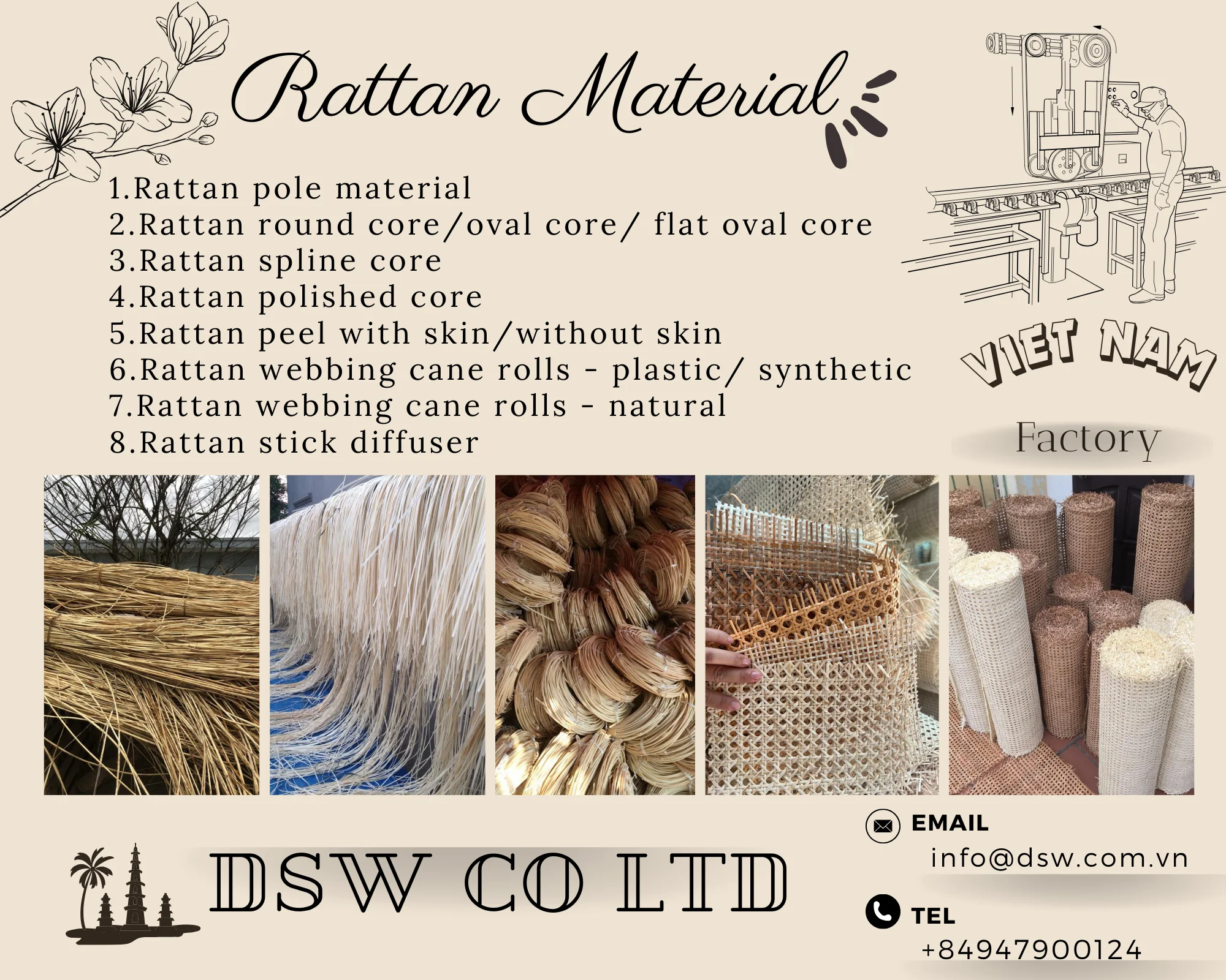 Rattan Reed Diffuser Sticks Reed Diffuser Accessories +84947900124