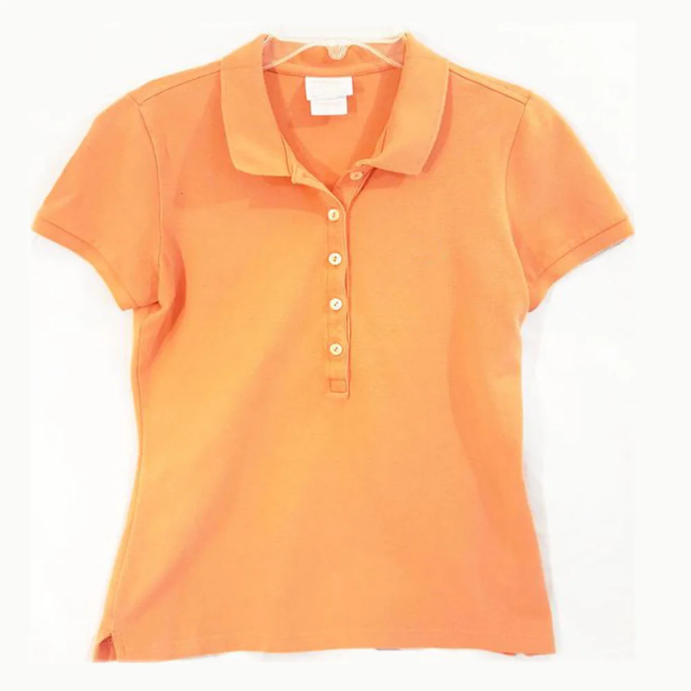 promotional best quality cheap customized women blank cotton ladies polo shirt