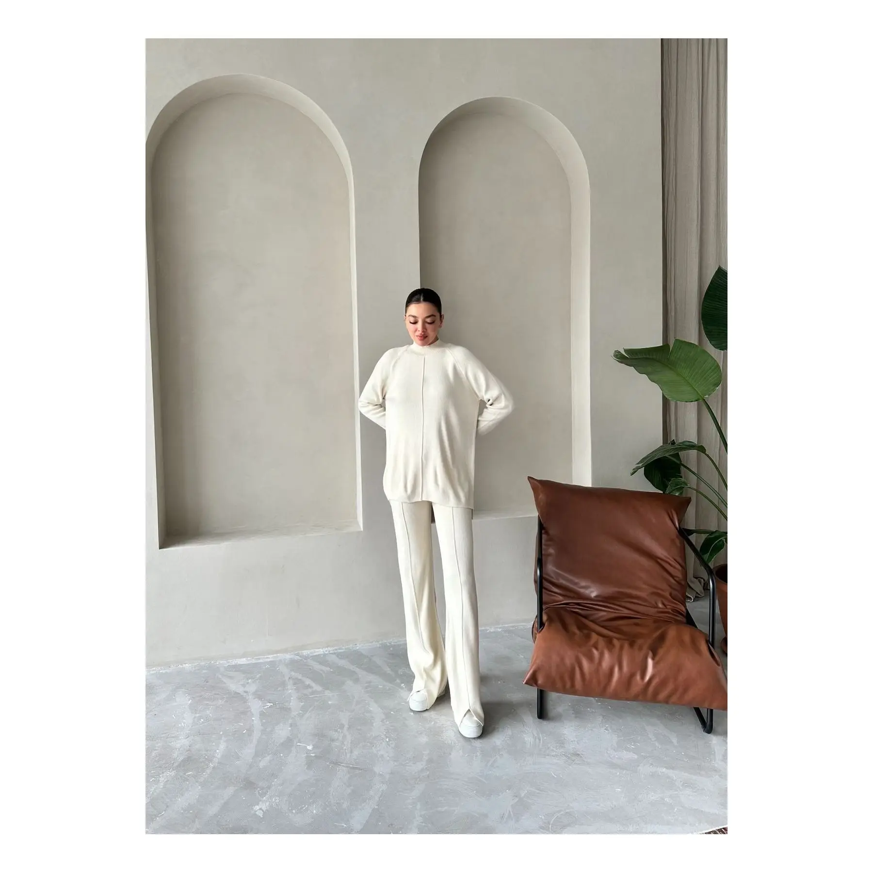 Siyah Clara Çimalı Pantolon Triko Takım 4508