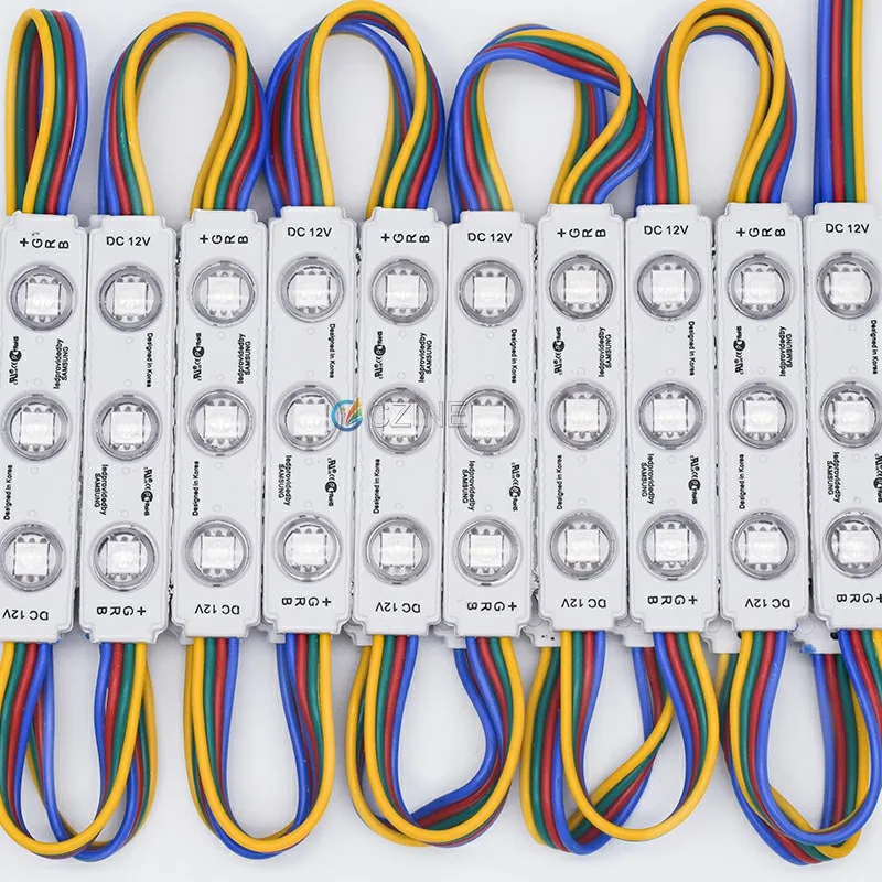 DC12V SMD 5730 Samsung LED Module Lighting IP68 Waterproof 3 LED Back Lights Mirror light Red Blue Green White Led Modules Chip
