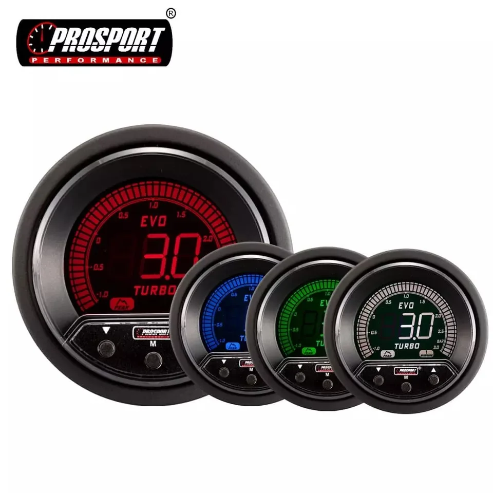 52mm Universal Digital Boost Gauge LCD Car Turbo Pressure 3 BAR Auto Meter LED backlight Warning function