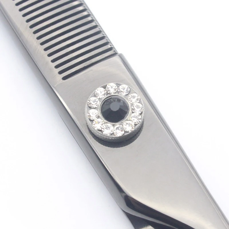 Midnight Black Professional High Quality Pet Grooming Thinning Scissors Kit 6.5 inch 440C Stainless Steel