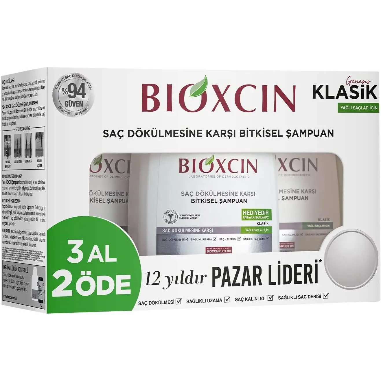 Шампунь Bioxcin Genesis для жирных волос 300 мл-купить 3, оплатить 2