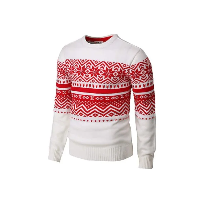Hot selling product 100% Export Oriented Cotton Longsleeve O Neck Custom Christmas Printed Sweater For Mens From Bangladesh