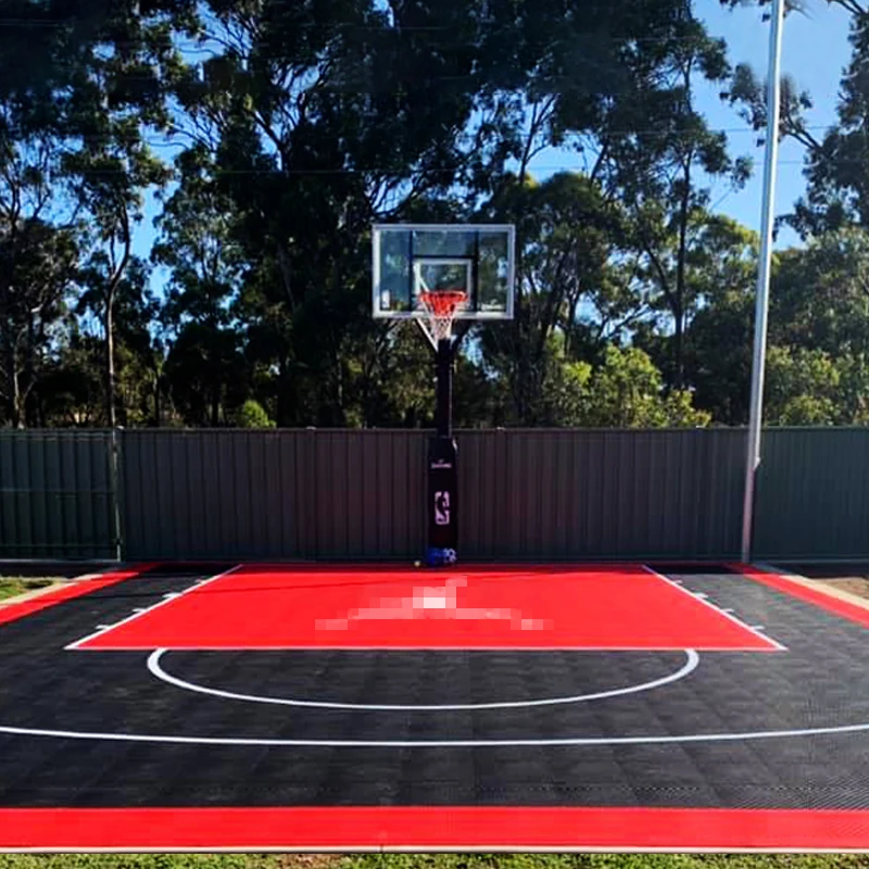 wholesale basketball court floor tiles30*30  eco-friendly backyard sport floor mat outdoor PP plastic interlocking flooring tile