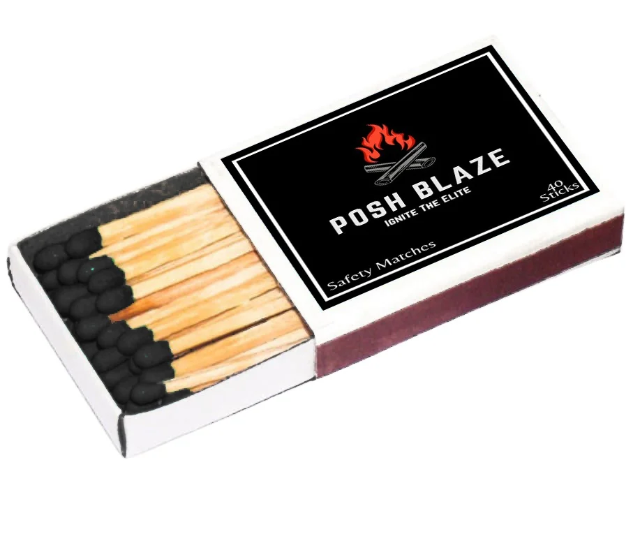 Posh Blaze Sure Strike Wooden Safety Matches Wholesale Low Price Long Match Sticks Safety Customizable Colors Match Sticks
