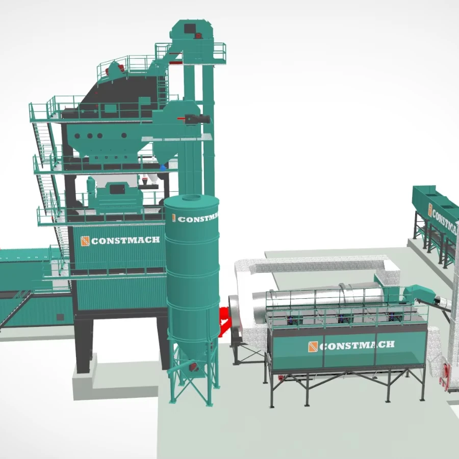 Reliable New & Used Stationary Asphalt Drum Mixing System Mobile Batch Mix Plant for Construction Engine Pump Core Components