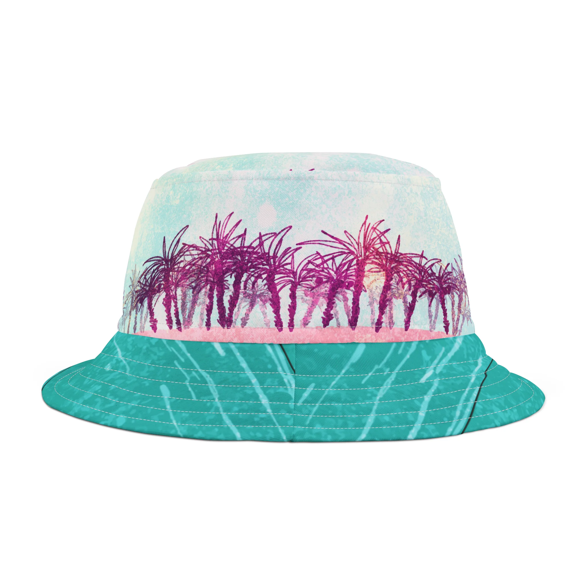 Custom Reversible Unisex Bucket Hat 100% Polyester Full Color Printed Design UV Protection Summer Fashion Cap Made Sublimation