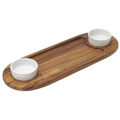 Serving Platter for Snacks Set Food Pizza sizzler Serving serve ware Platter for Dining Table Wooden Crockery Plate Tray