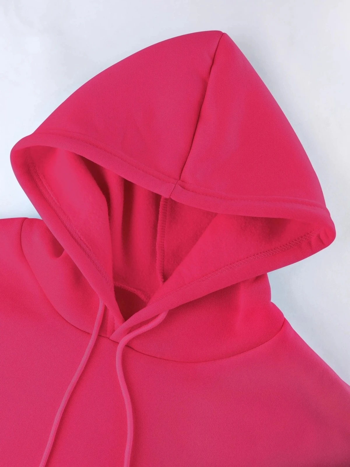 Oversized Solid color Women Crop Top Hoodies with Kangaroo Pockets Casual Pink Cotton Stylish Pullover hoodies customized