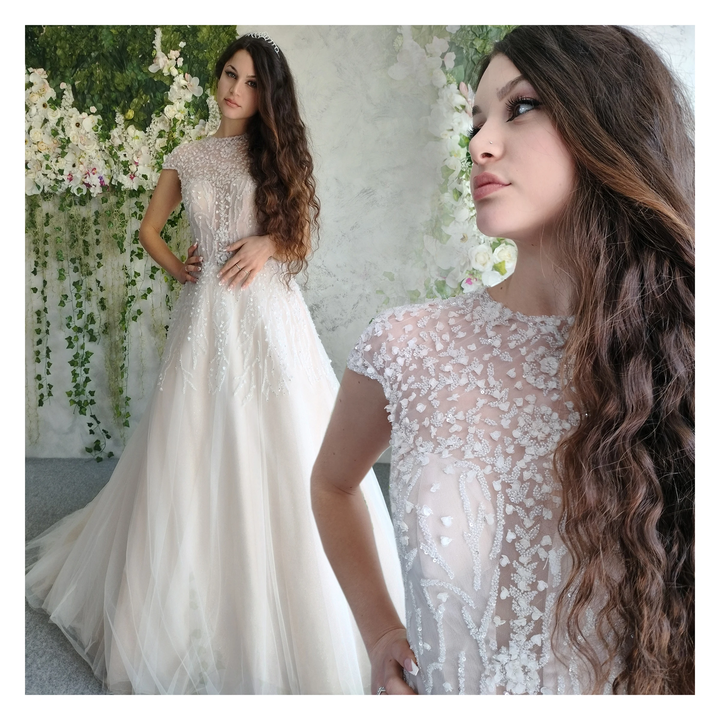 Свадебное шелковое платье на заказ