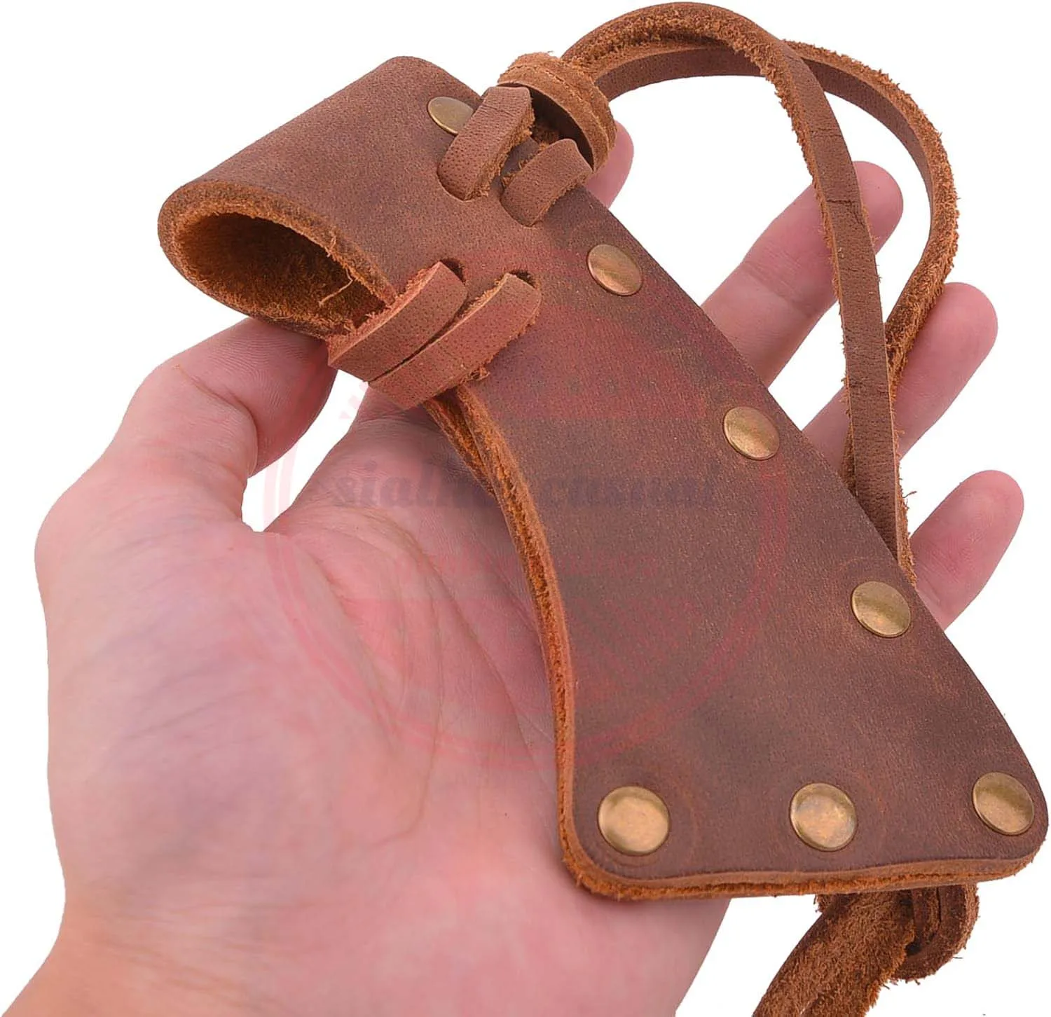 Leather Hatchet Sheath Axe Holster Axe Head Cover with Belt Axes Leather Protector Sheath