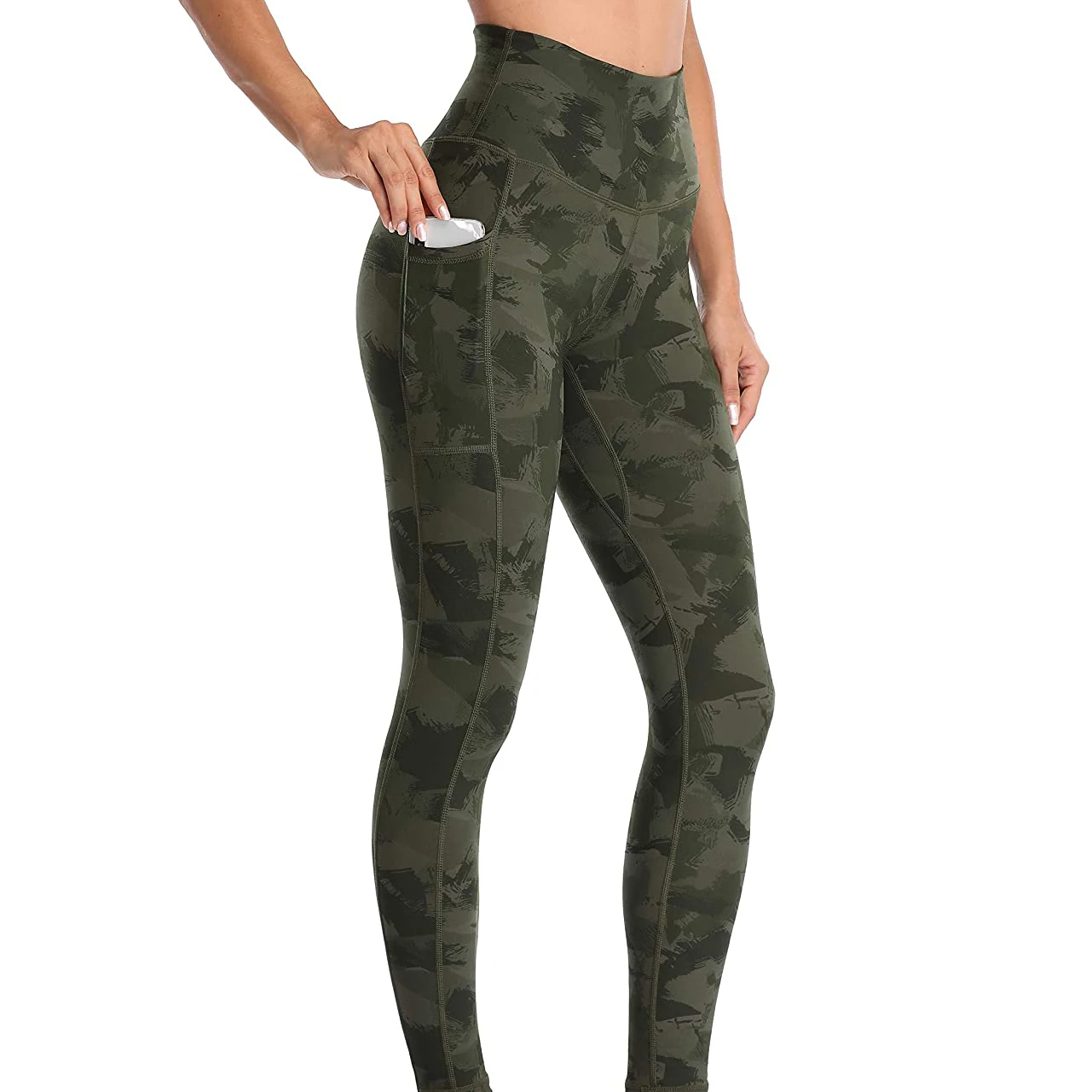 Женские бесшовные леггинсы с высокой талией