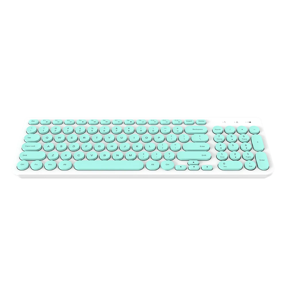 Bluetooth Wireless Keyboard Computer 2.4G Keyboard Sunken Circular Keycap Structure Design Compact Two-zone Fast Design