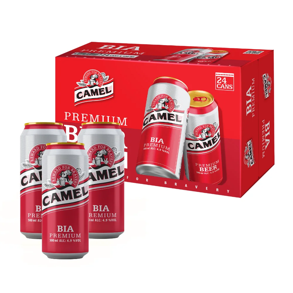 Camel Lager 500ml Sleek Cans Global Distribution OEM ODM Alcoholic Beer Product Category