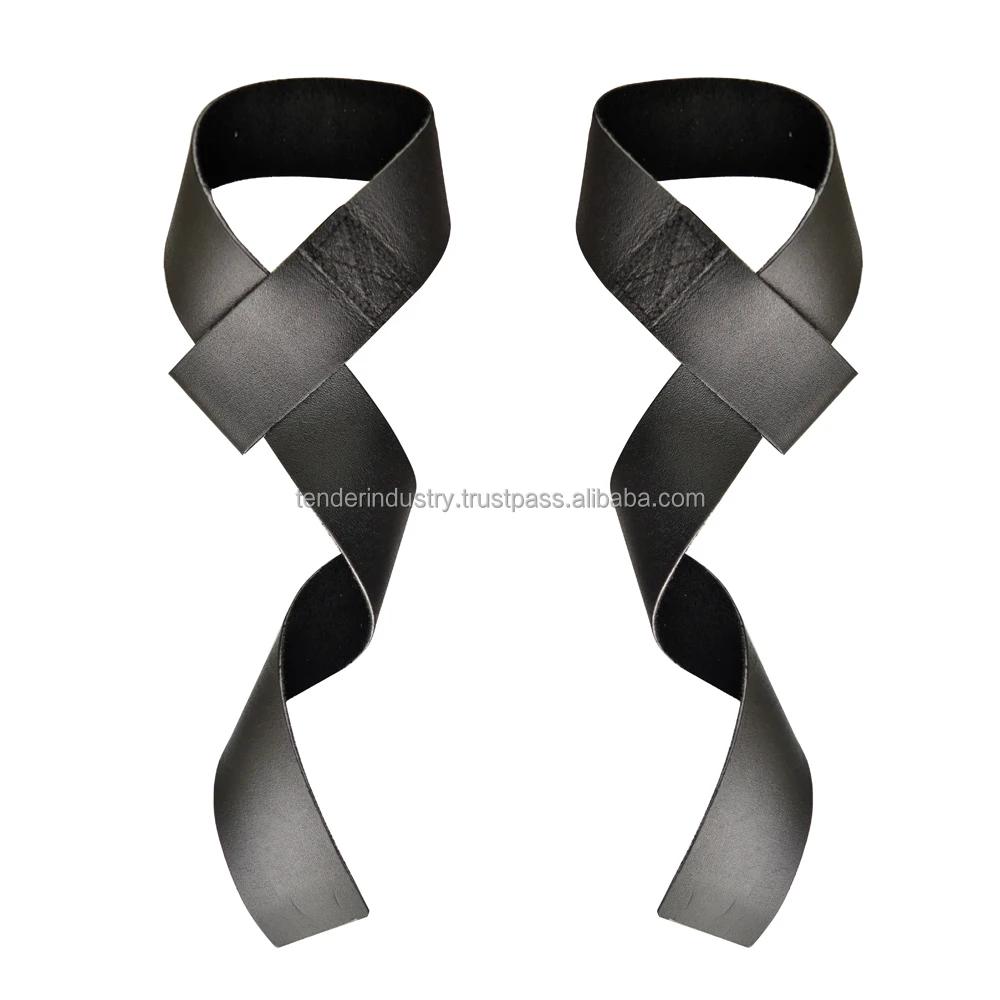 Cowhide Leather Weightlifting Straps gym Straps for Powerlifting Wrist Straps