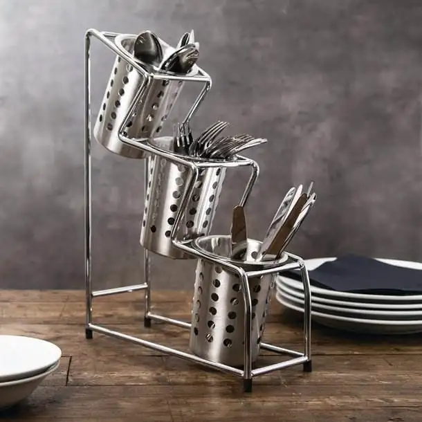Best Selling Tableware Flatware Stainless Steel Knife Cutlery Holder Bucket For Kitchen Restaurant Hotel