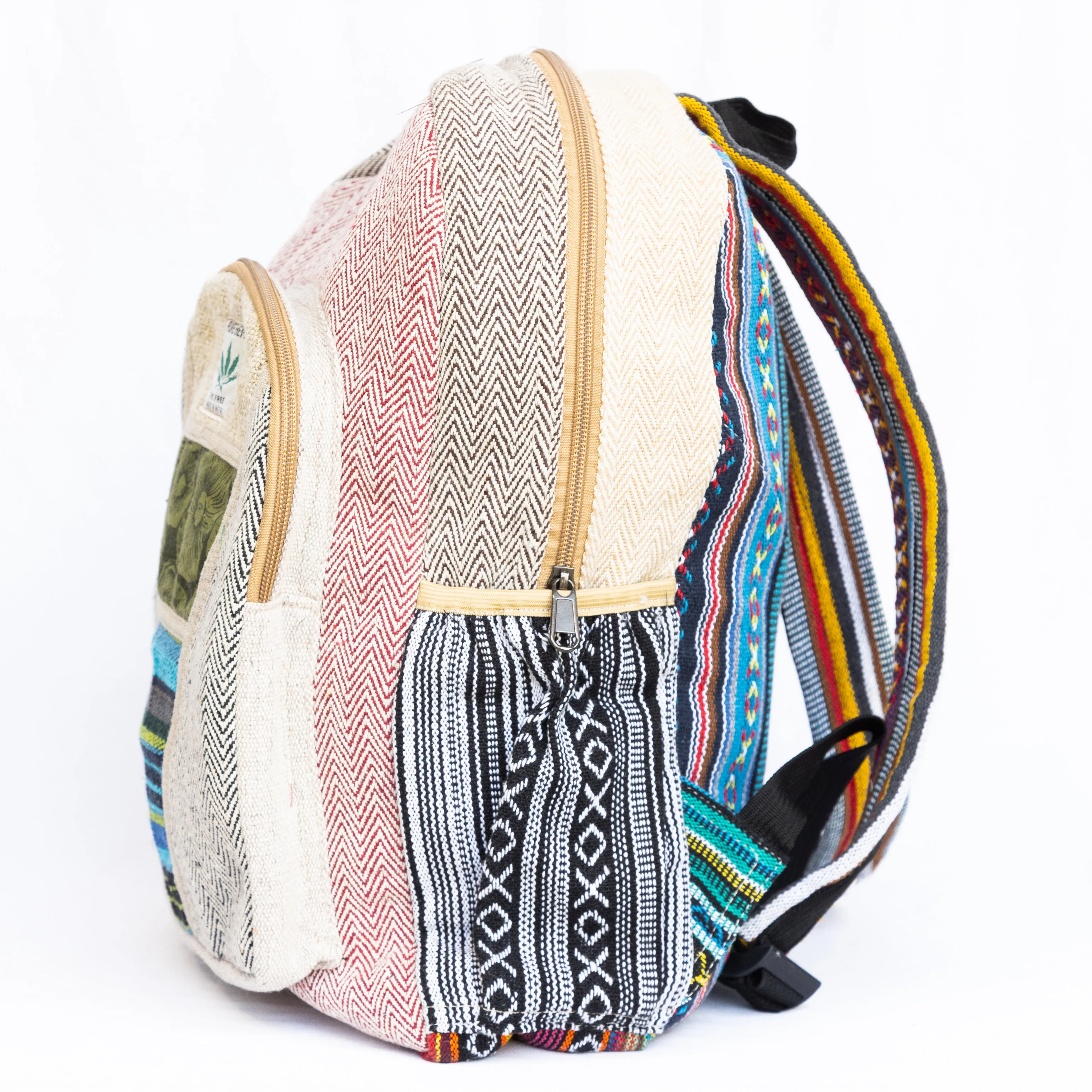 Mini Handmade Hemp Backpack from Nepal  Sustainable School and College Shoulder Bag