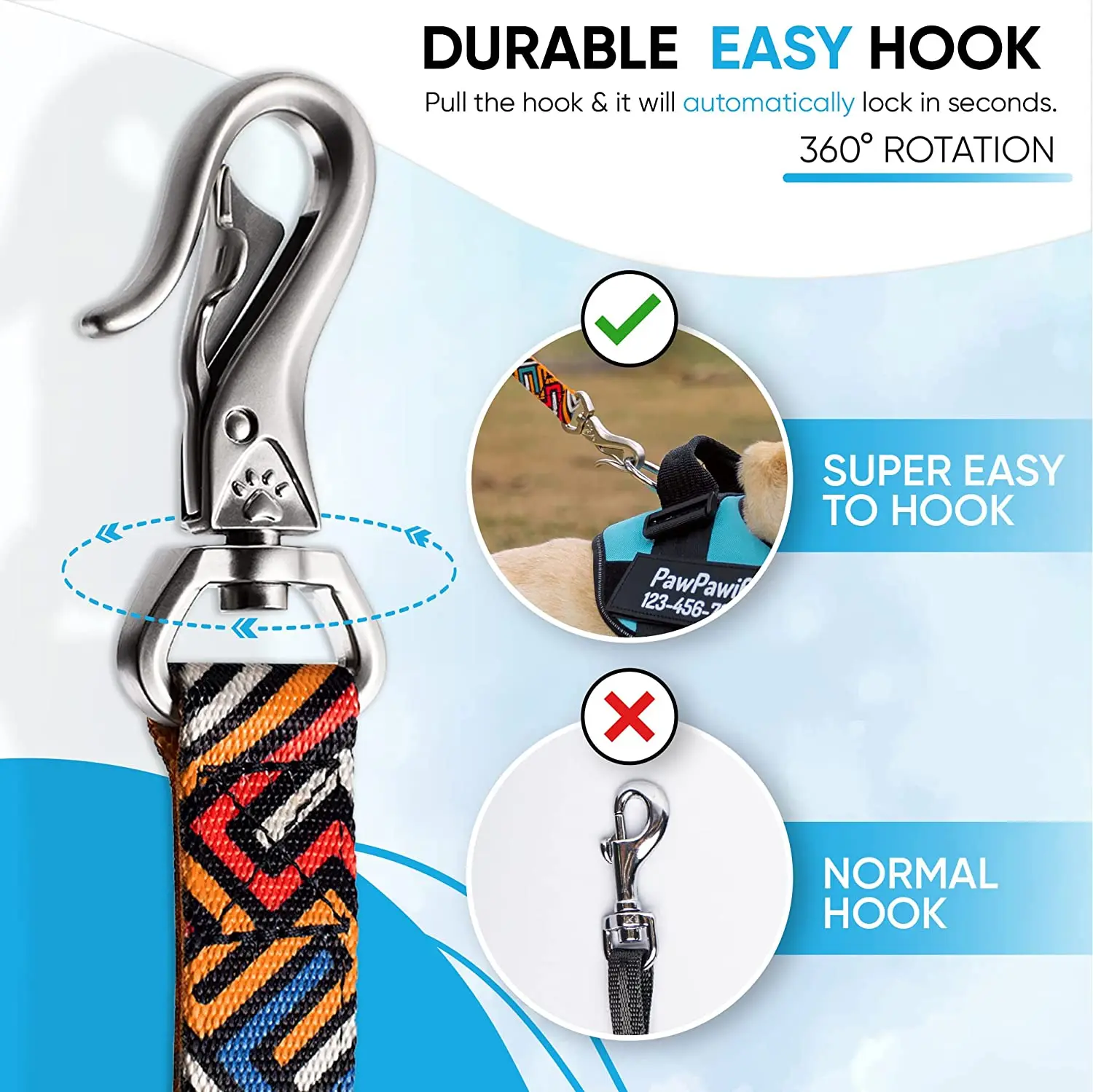 Custom Colorful Pattern Luxury Printed adjustable Pet Collar Leash Bandana Dog Harness and Leash Set