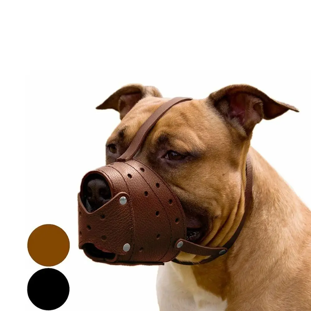 Most Selling Product Pet Supplies with Best Quality Wholesale High Quality Durable Leather Dog Muzzle