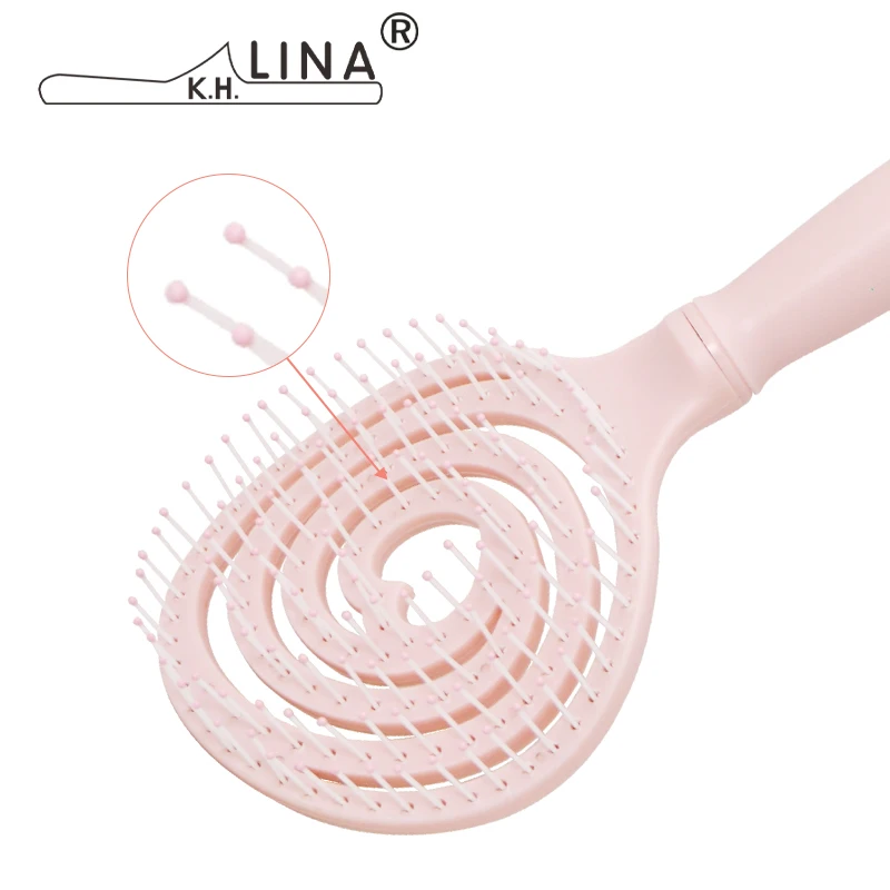 Hair Brush Massage Scalp Brush PVC Nylon Rounded Barber Design Hair  Comb