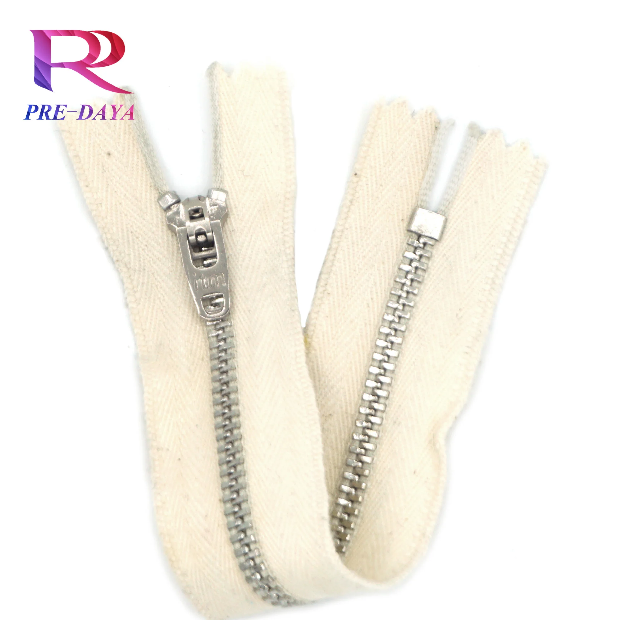 New Arrival Brass Zipper Functional For Jeans 4.5YG 10CM Cotton Zipper Closed end
