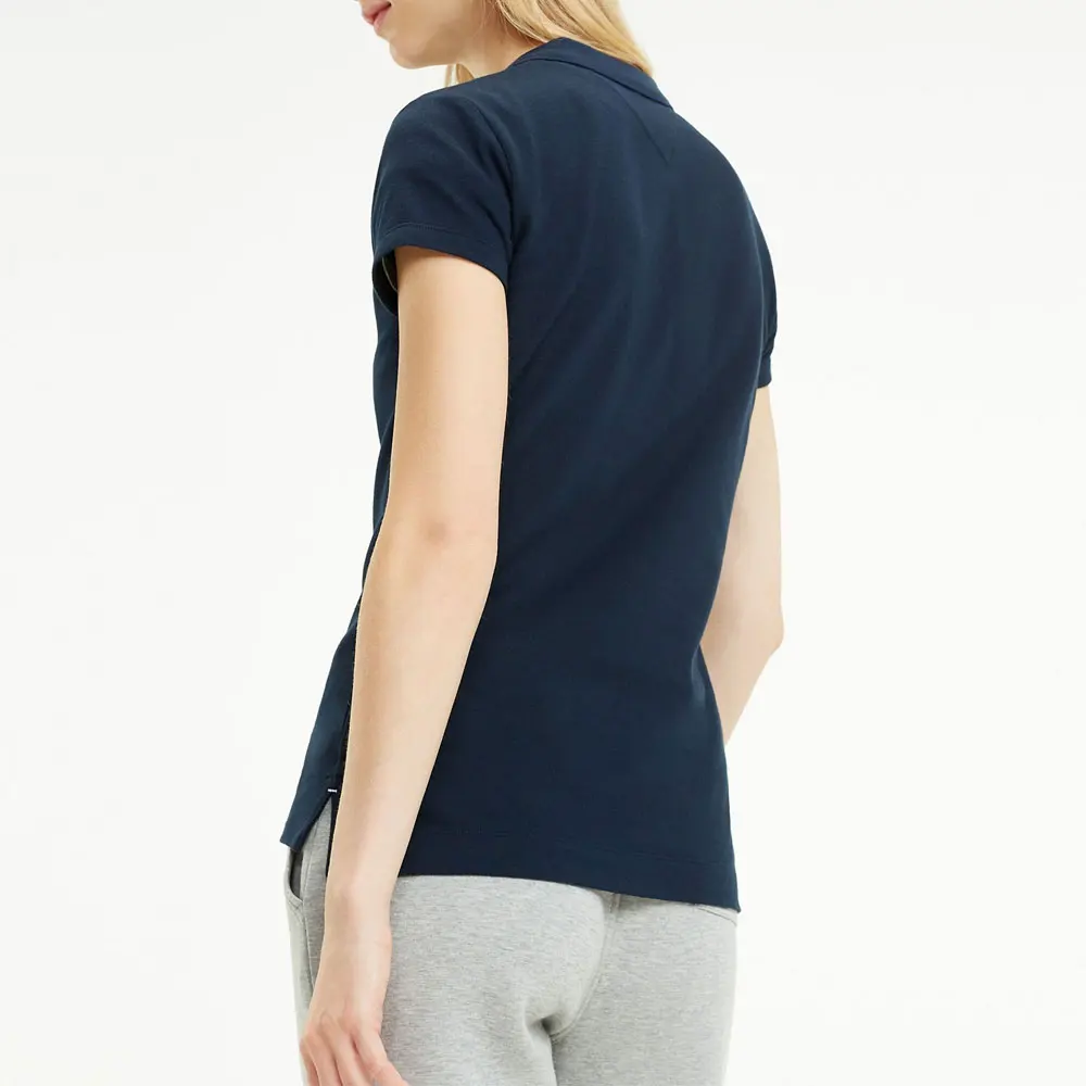 Polo T Shirt for Women Short Sleeve New Summer V-neck Letter Pullover Knitted Tees Female Clothing Plus Size Ladies Tops