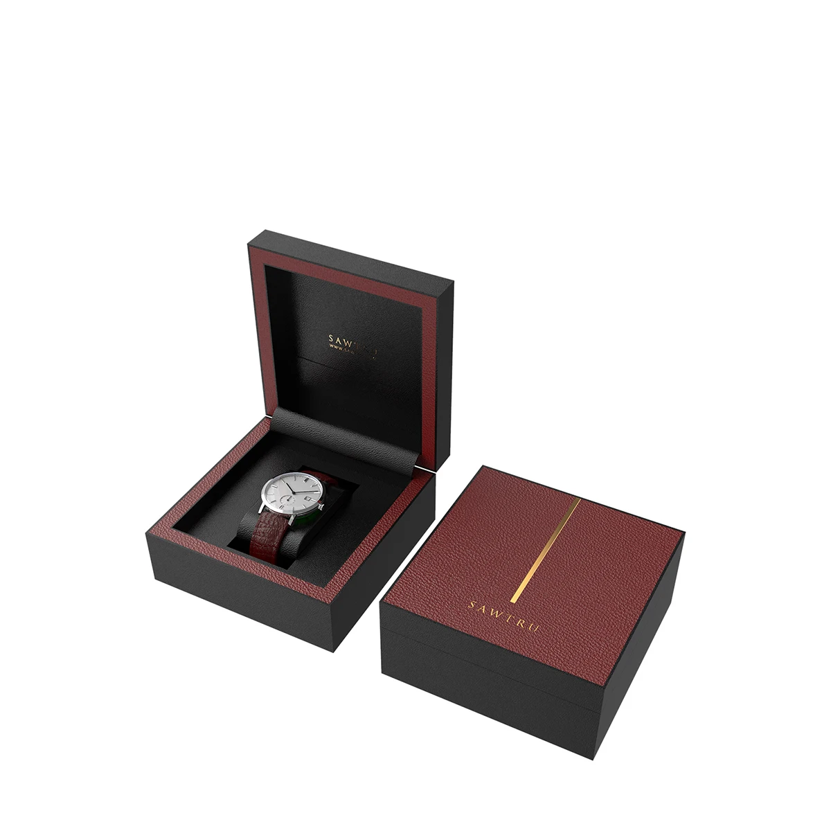 Luxury High Quality Custom Logo Black MDF Wooden Watch Box Gift Packaging Display Single Watch Box Case With Foam Insert