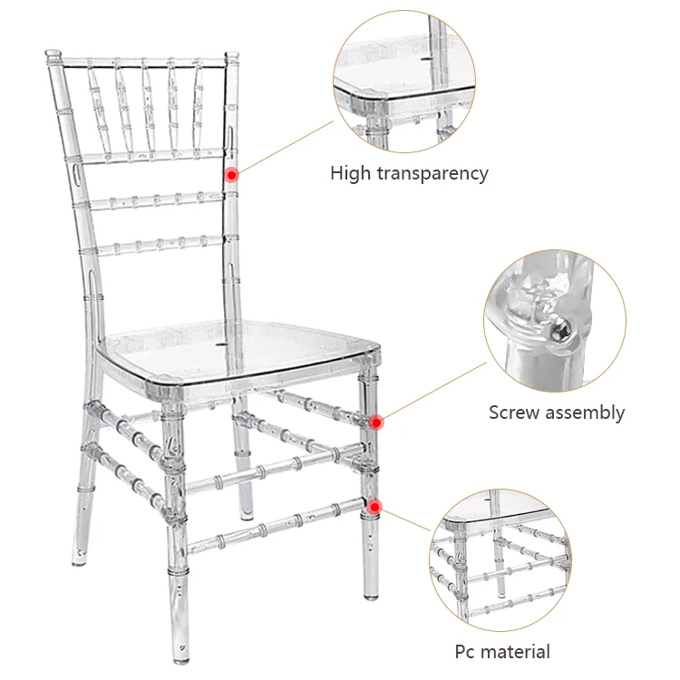 stackable hotel event banquet wedding stainless steel chairs acrylic resin clear chiavari chair tiffany chairs