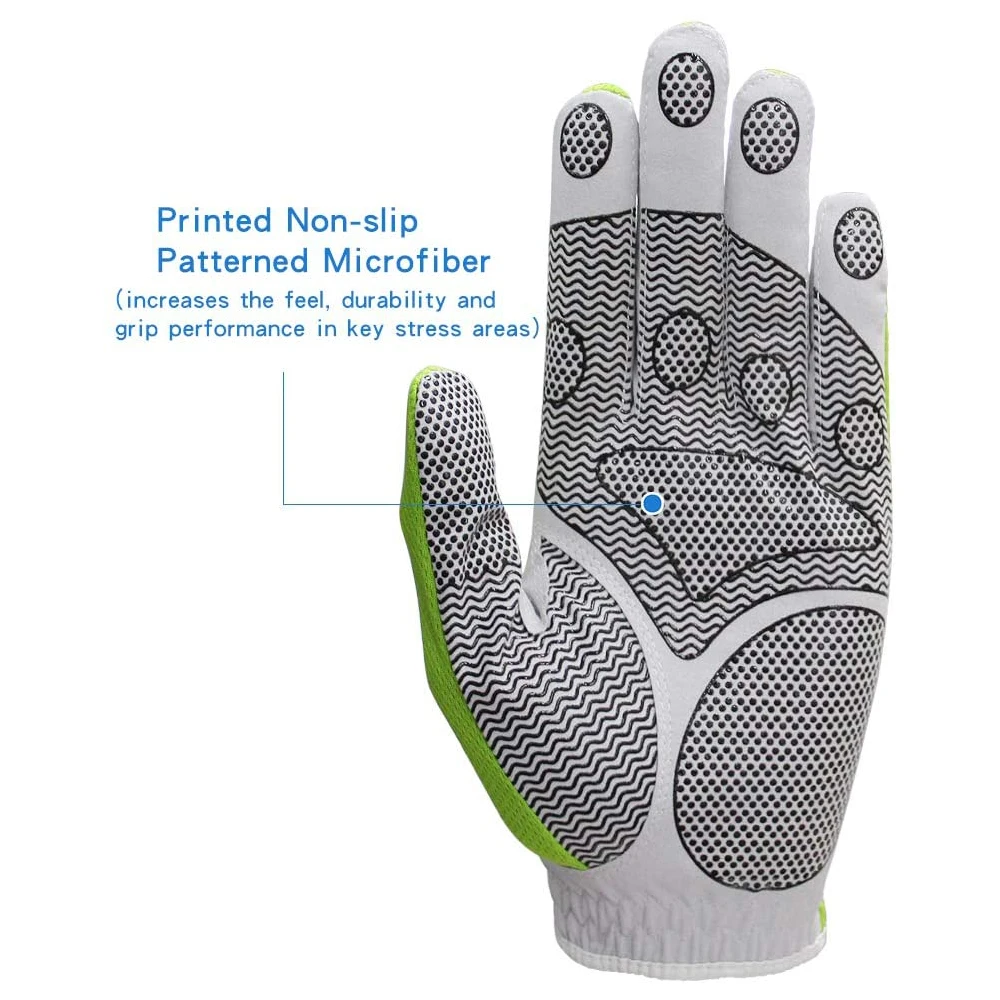 Best Quality Golf Gloves Hot, Wet Weather No Sweat Non-Slip Patterned Quality Material Fit Size Golf Gloves